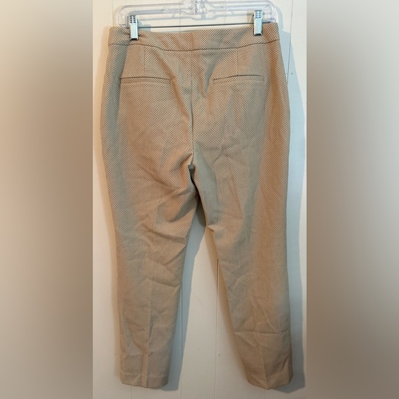 Zara Khaki with Black Polka Dot Work Trouser Pants, Size 6 - Picture 7 of 10